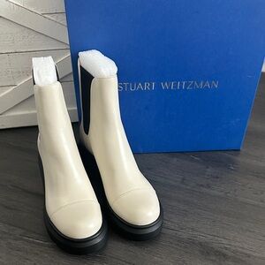 Stuart Weitzman Women's White Ankle Boots